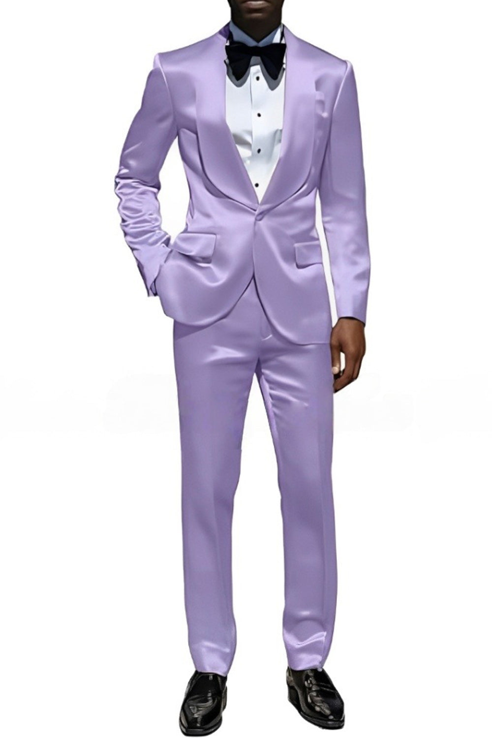 2 Piece Champagne Shawl Lapel One Button Men's Prom Suits