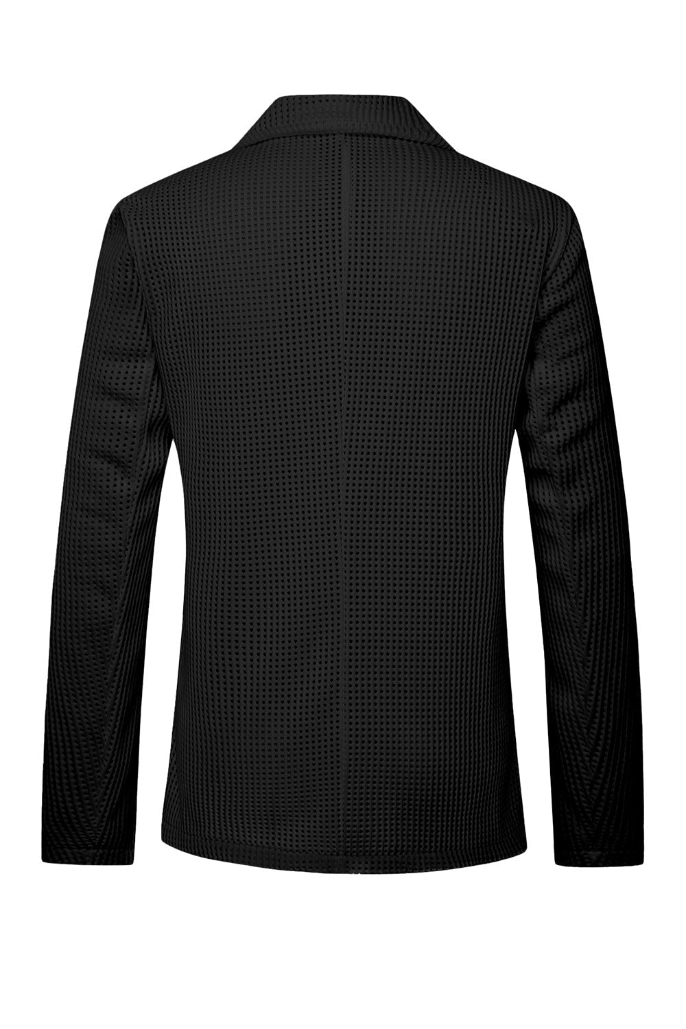Black Notch Lapel Single Breasted Men's Jacket
