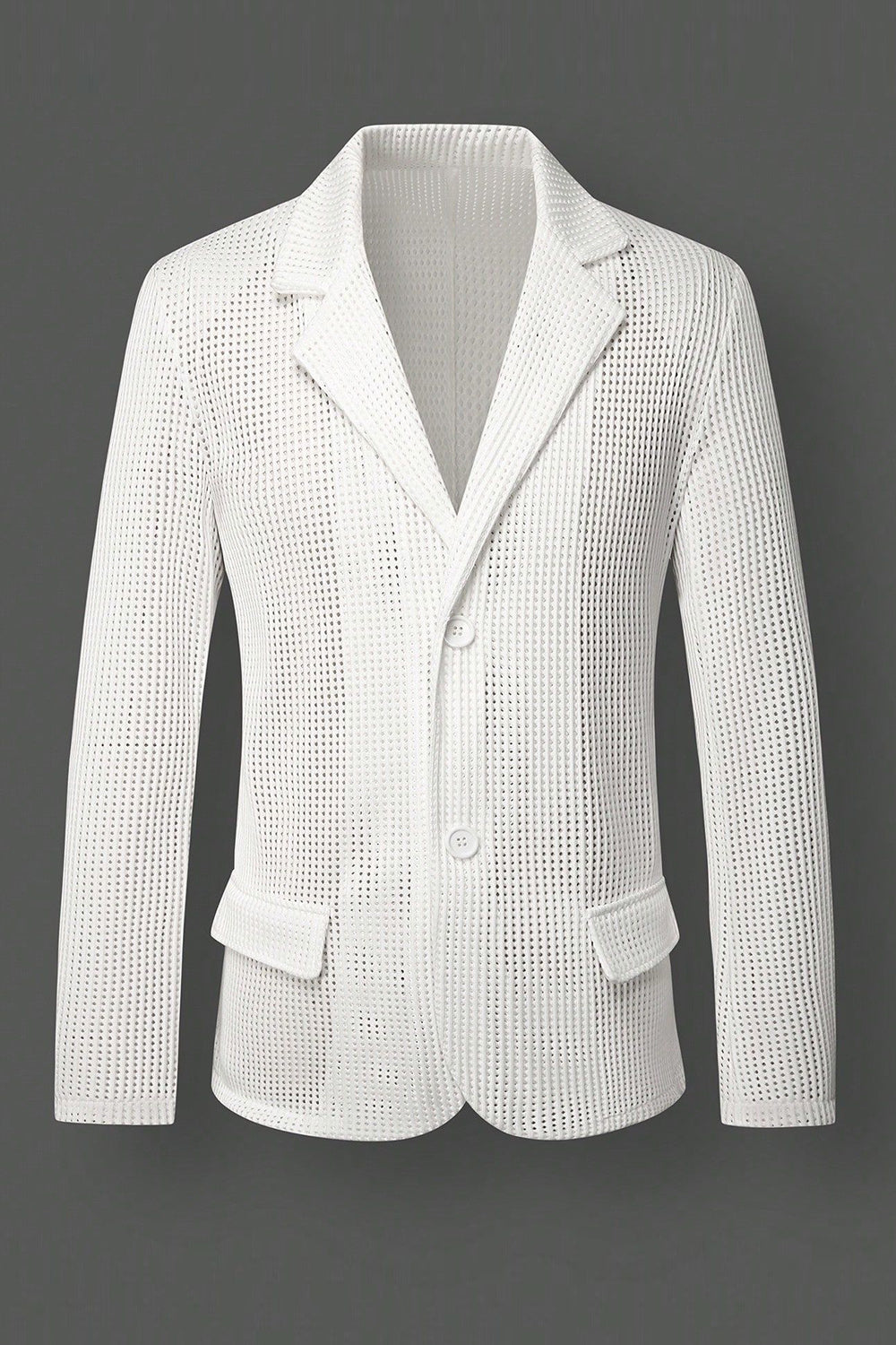 Black Notch Lapel Single Breasted Men's Jacket