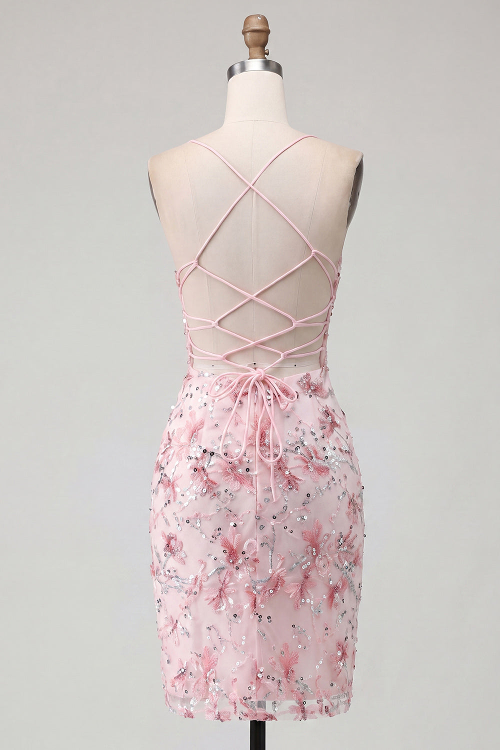 Yellow Bodycon Sheer Corset Floral Sequins Short Homecoming Dress with Lace-Up Back