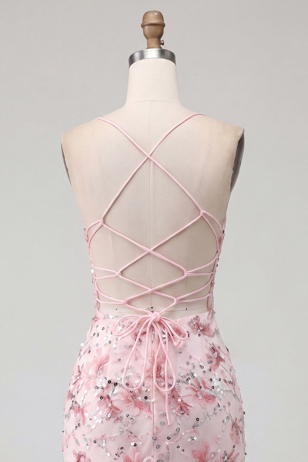 Yellow Bodycon Sheer Corset Floral Sequins Short Homecoming Dress with Lace-Up Back