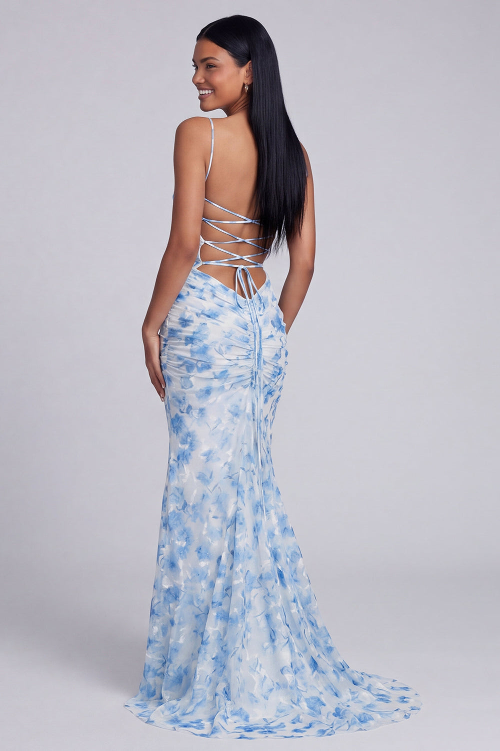 Light Green Mermaid Spaghetti Straps Formal Dress