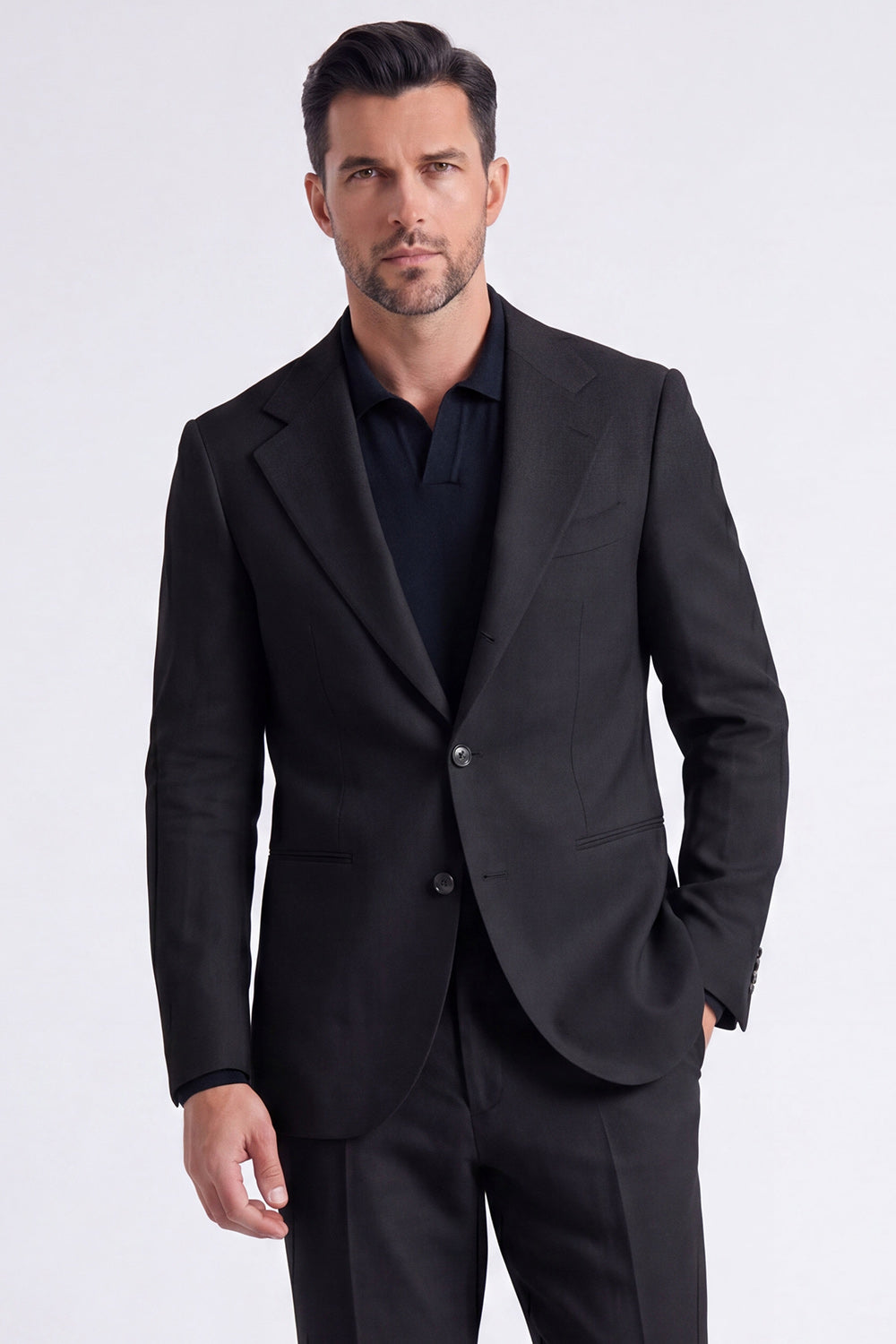 Light Khaki 2 Piece Notched Lapel Single Breasted Men Formal Suits