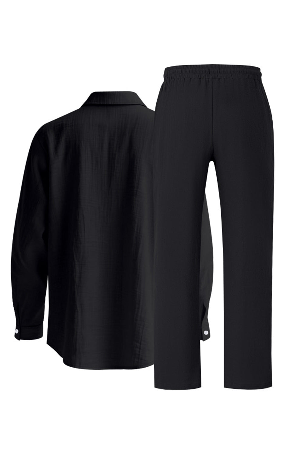 Ensemble coordonné homme 2 pièces en lin bleu clair
