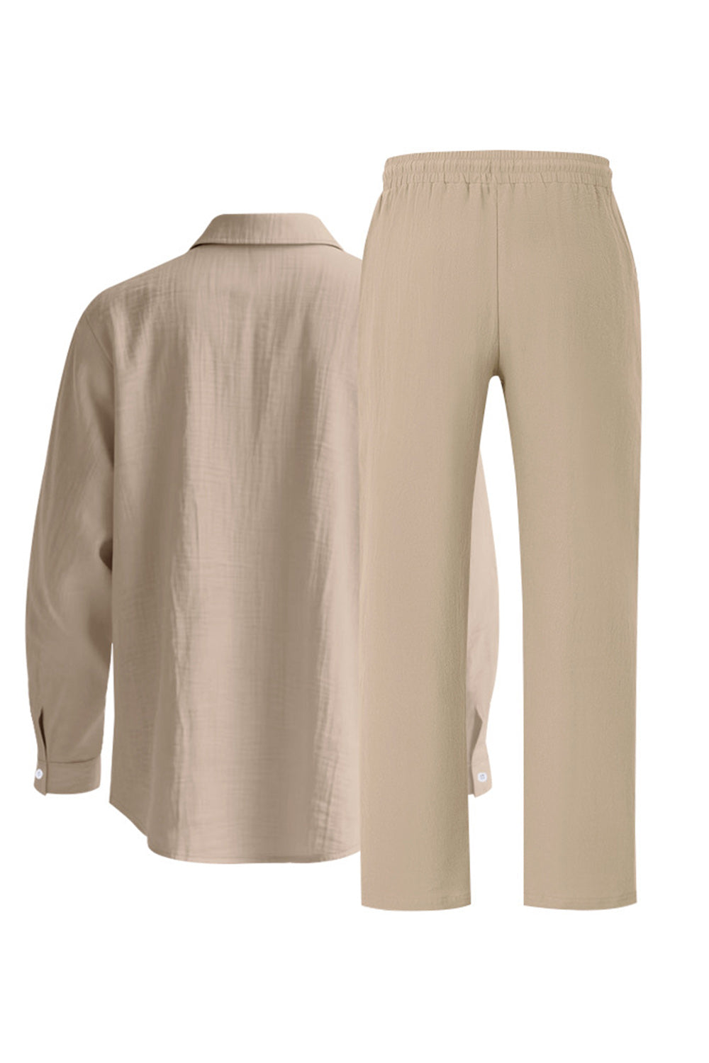 Ensemble coordonné homme 2 pièces en lin bleu clair