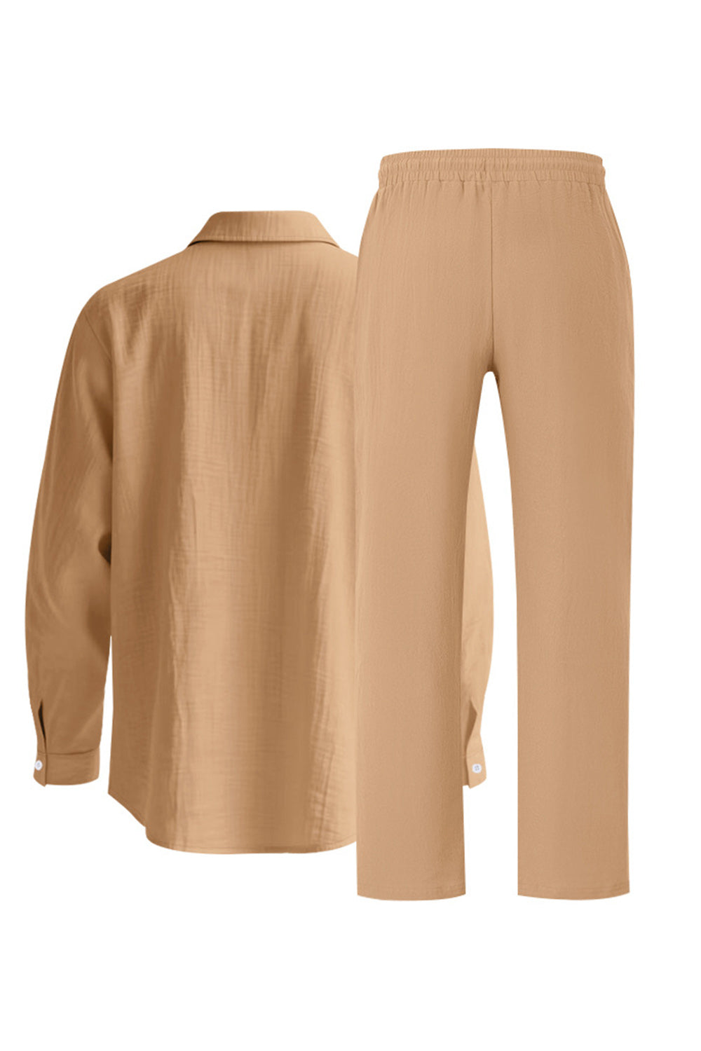 Ensemble coordonné homme 2 pièces en lin bleu clair