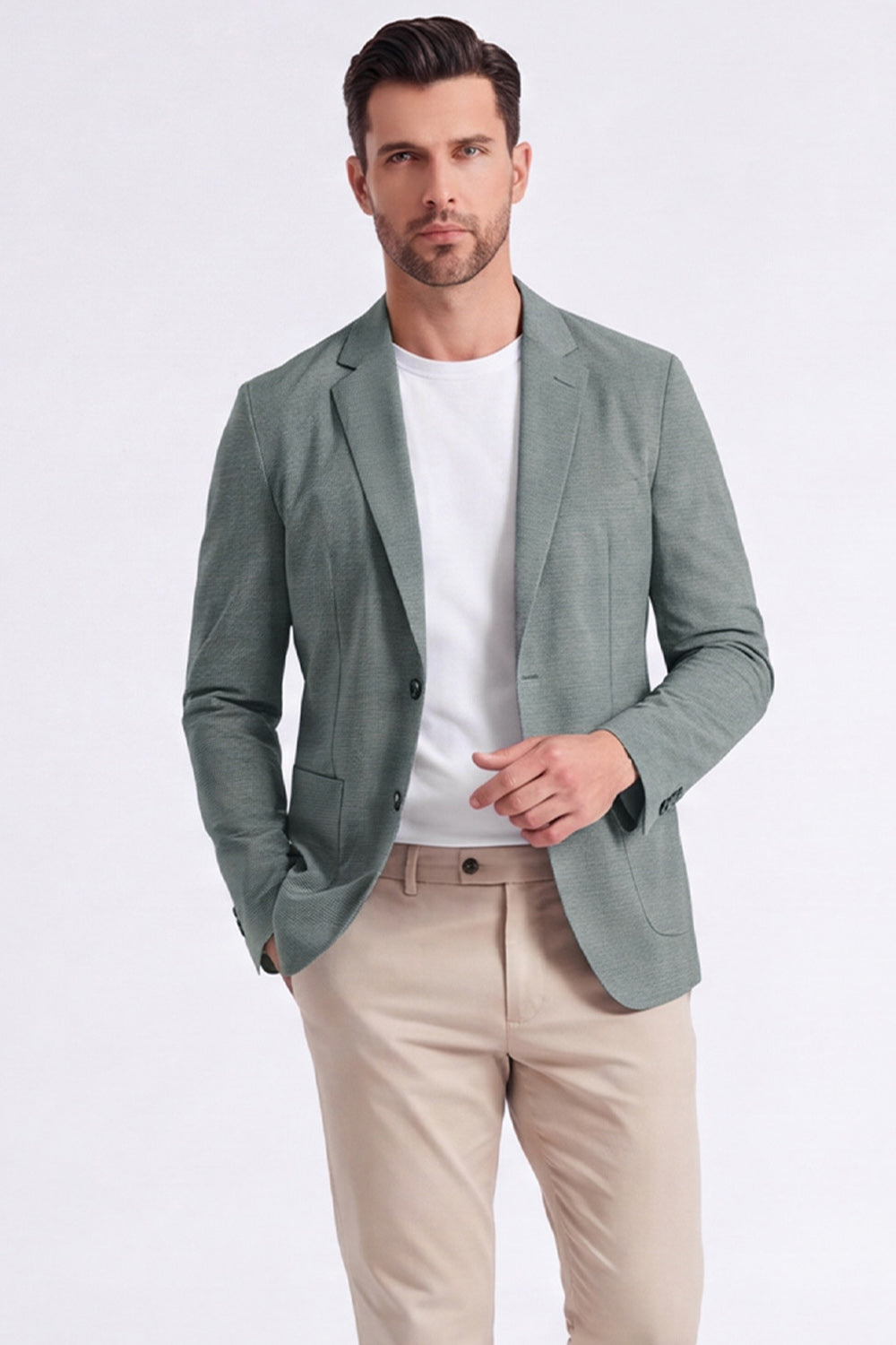 Blazer homme à revers crantés noirs
