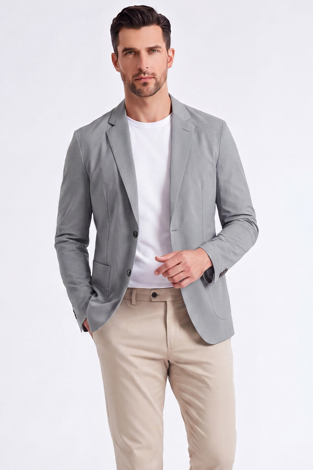 Blazer homme à revers crantés noirs