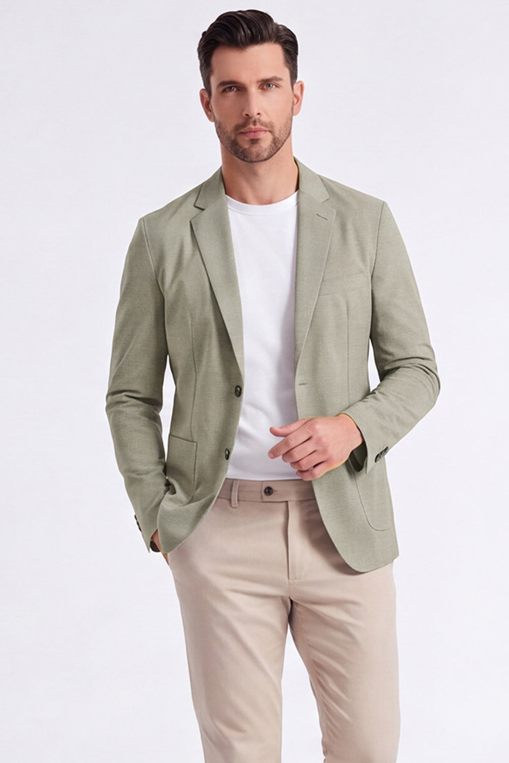 Blazer homme à revers crantés noirs