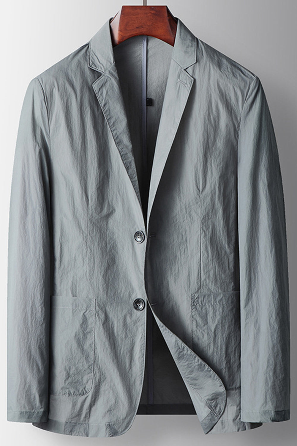 Sage Notched Lapel Single Breasted Men's Blazer