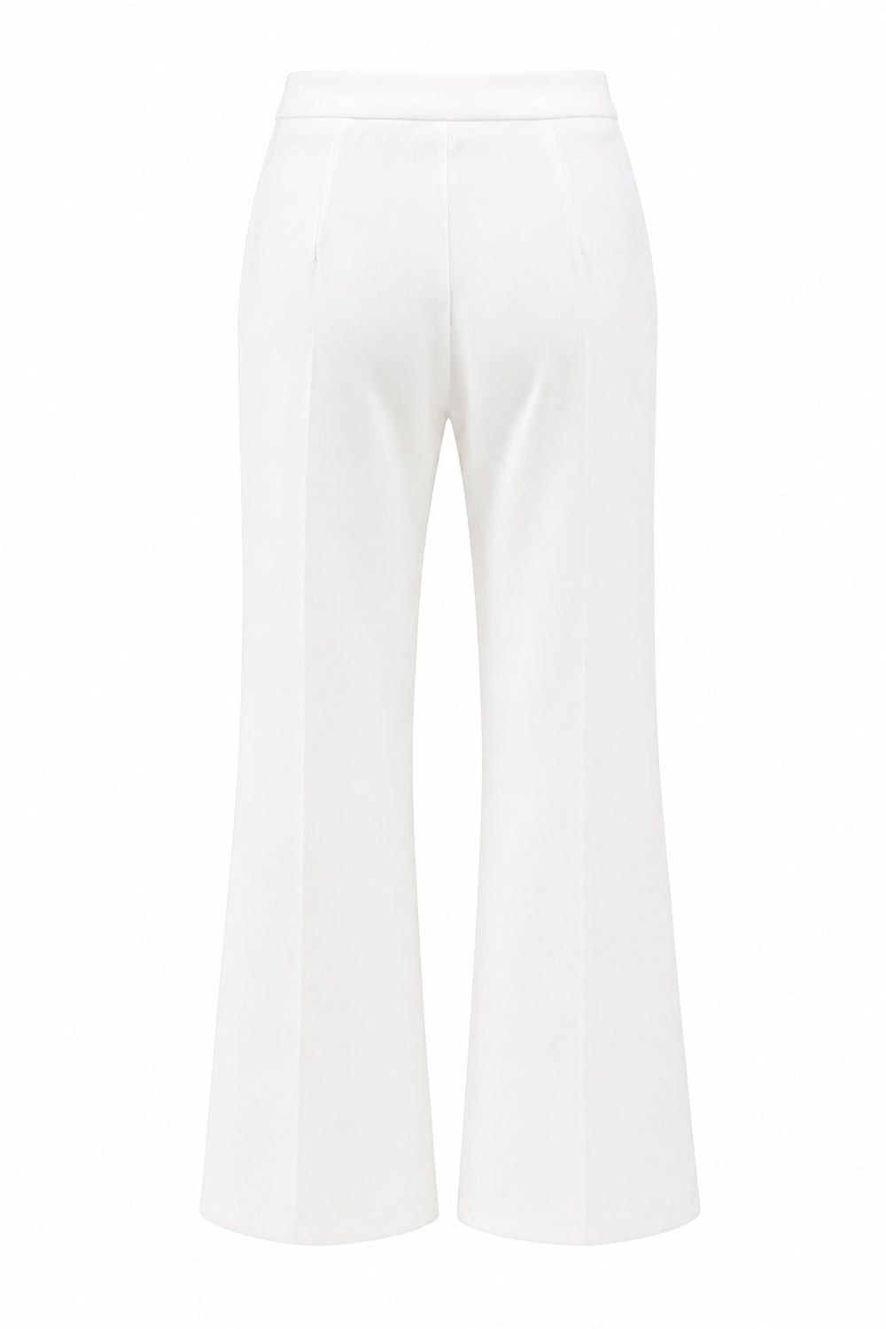 Ensemble tailleur femme 2 pièces blanc sans bretelles double boutonnage coupe ajustée