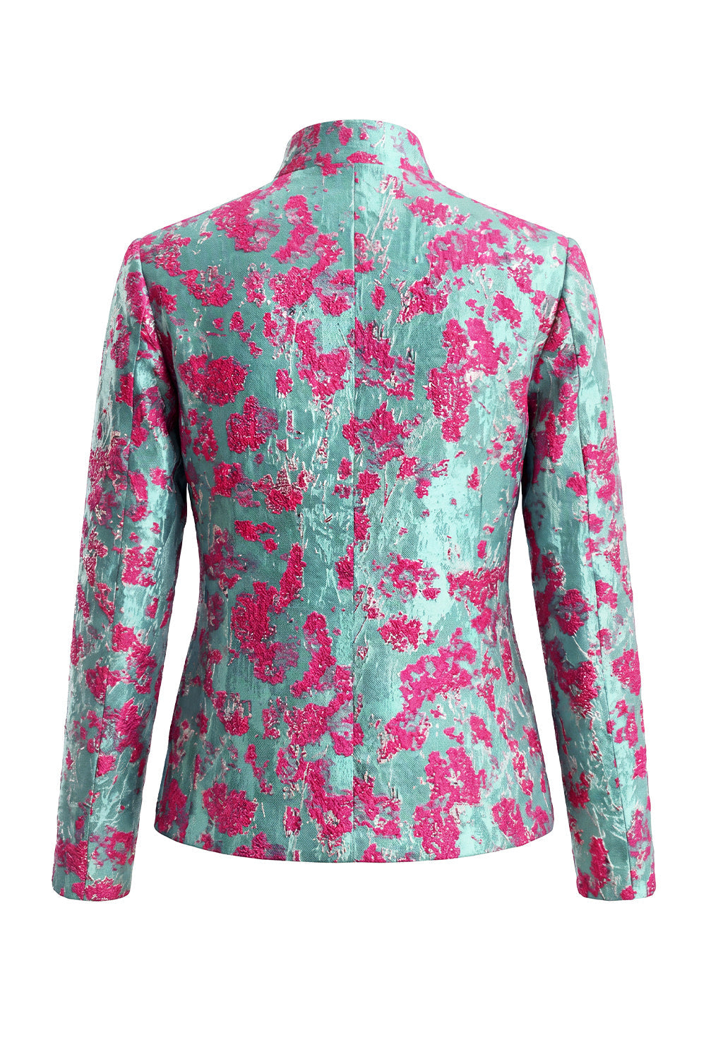 Dusty Green Open-front 2 Piece Slim Fit Floral Women's Suits