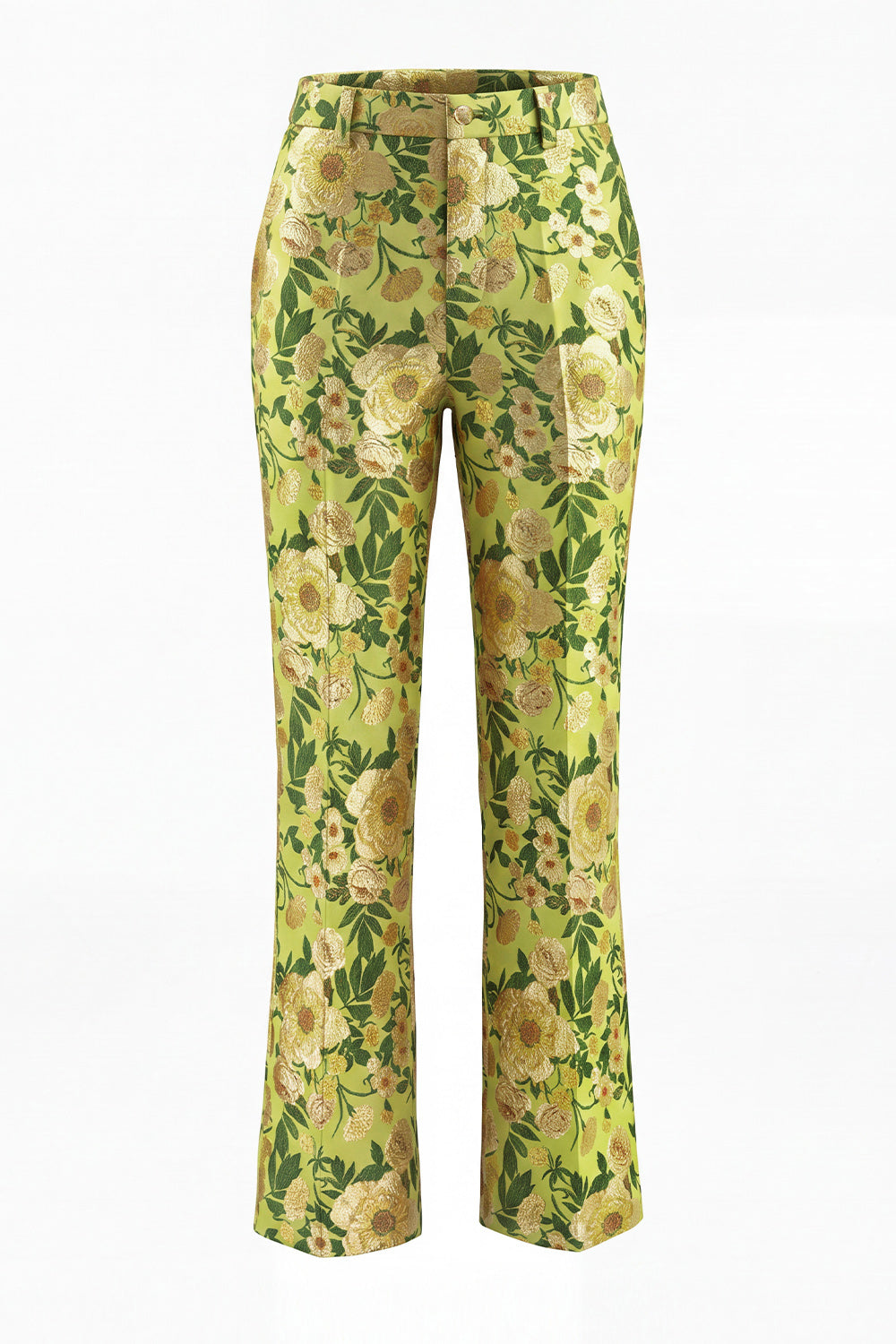 Blue Floral 2 Piece Notch Lapel One Button Women Suits