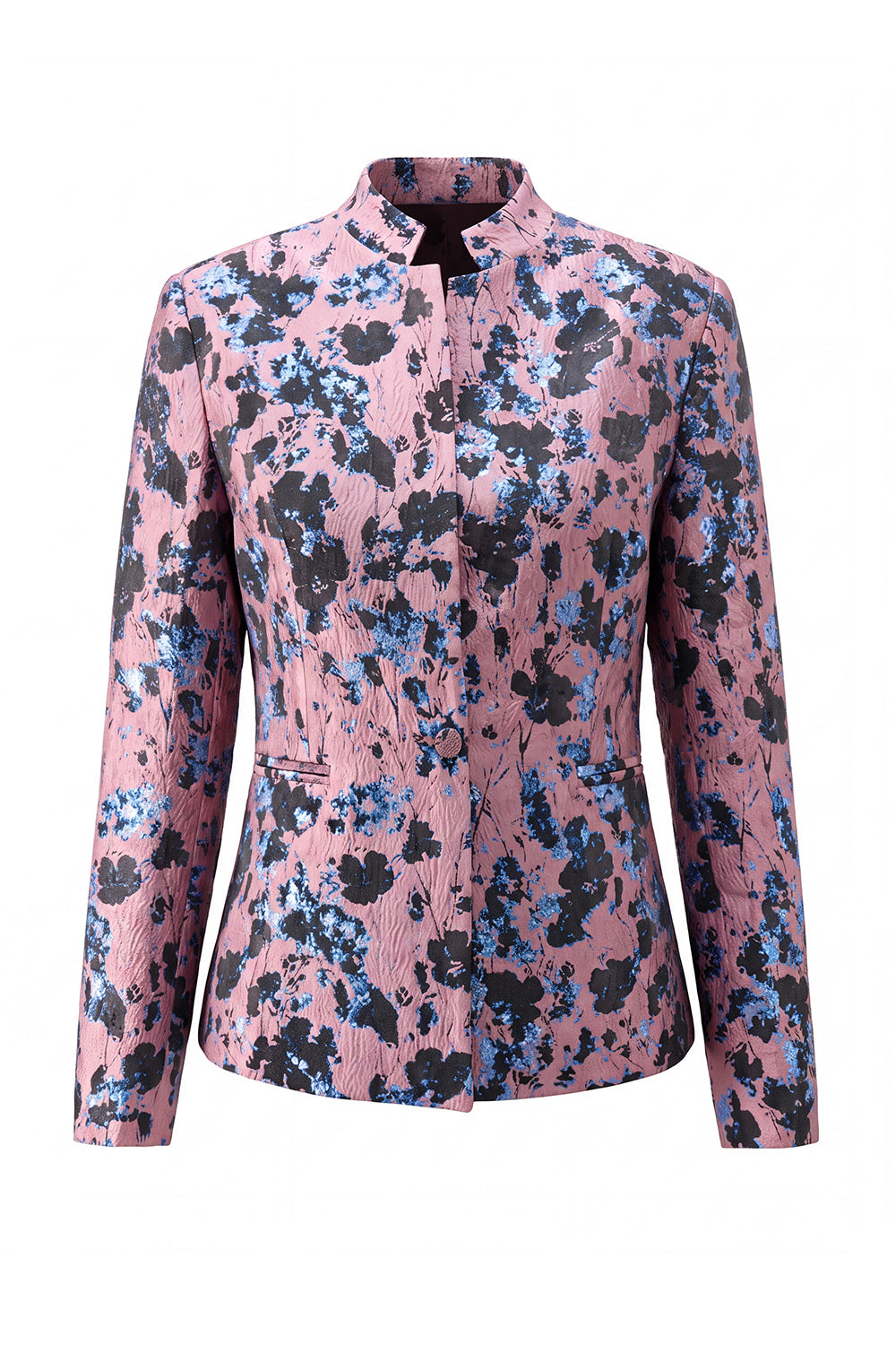 Dusty Green Open-front 2 Piece Slim Fit Floral Women's Suits