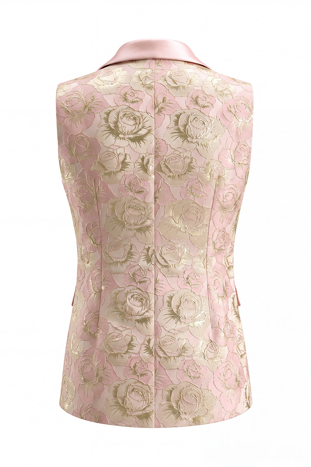 Ensemble deux pièces bleu à revers châle, floral et croisé pour femme avec poches