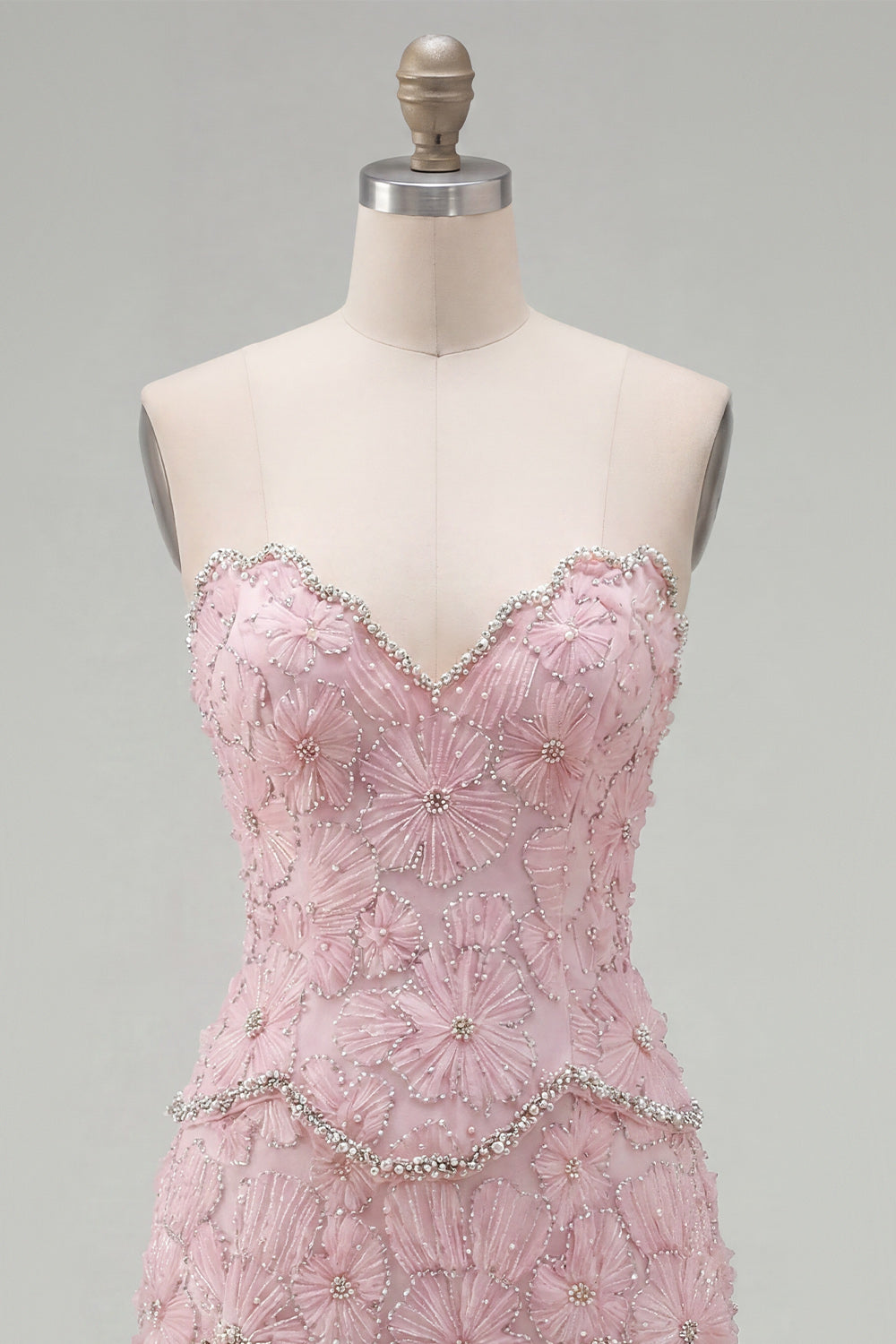 Sweetheart Pink Bodycon Homecoming Dress with Beading