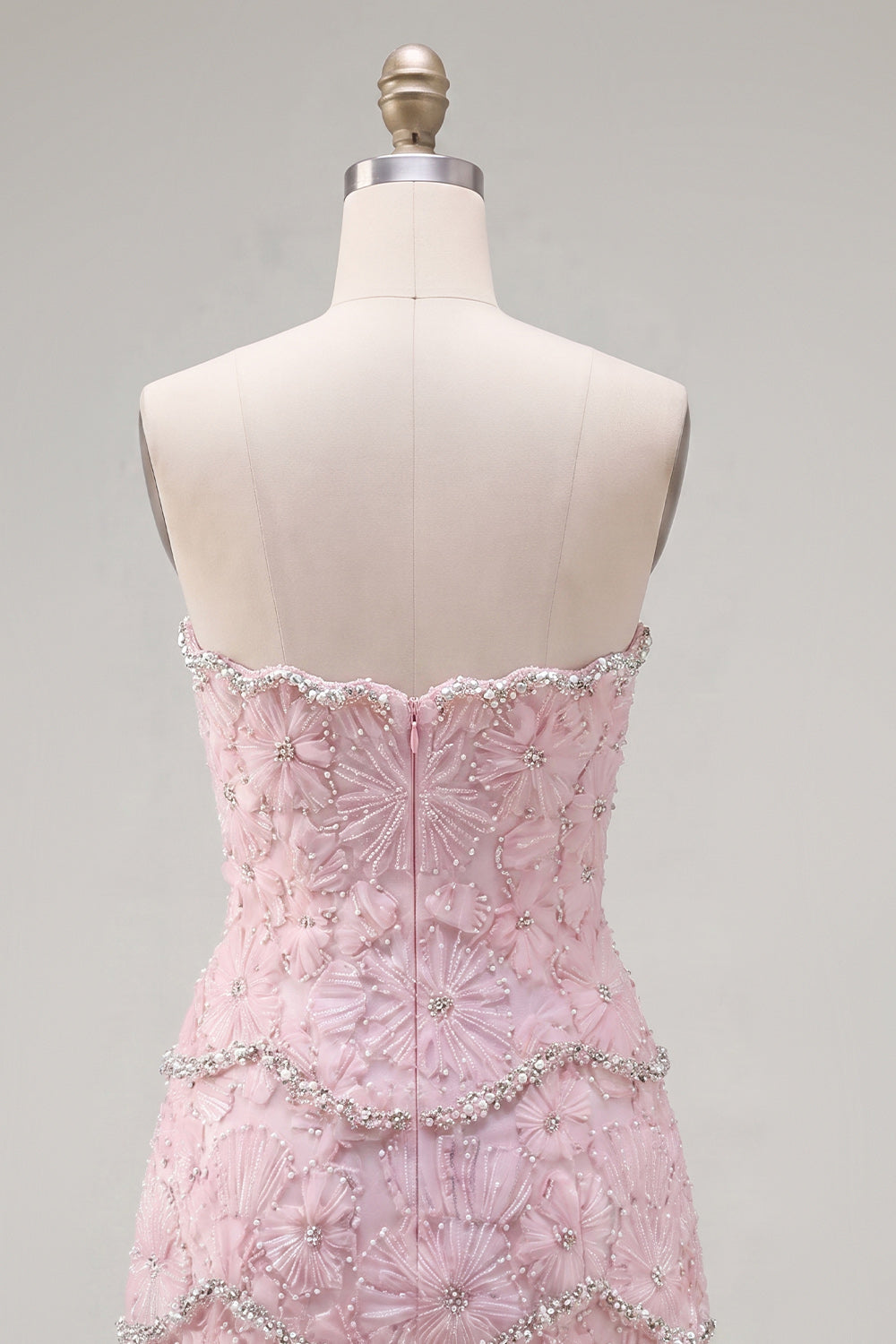 Sweetheart Pink Bodycon Homecoming Dress with Beading