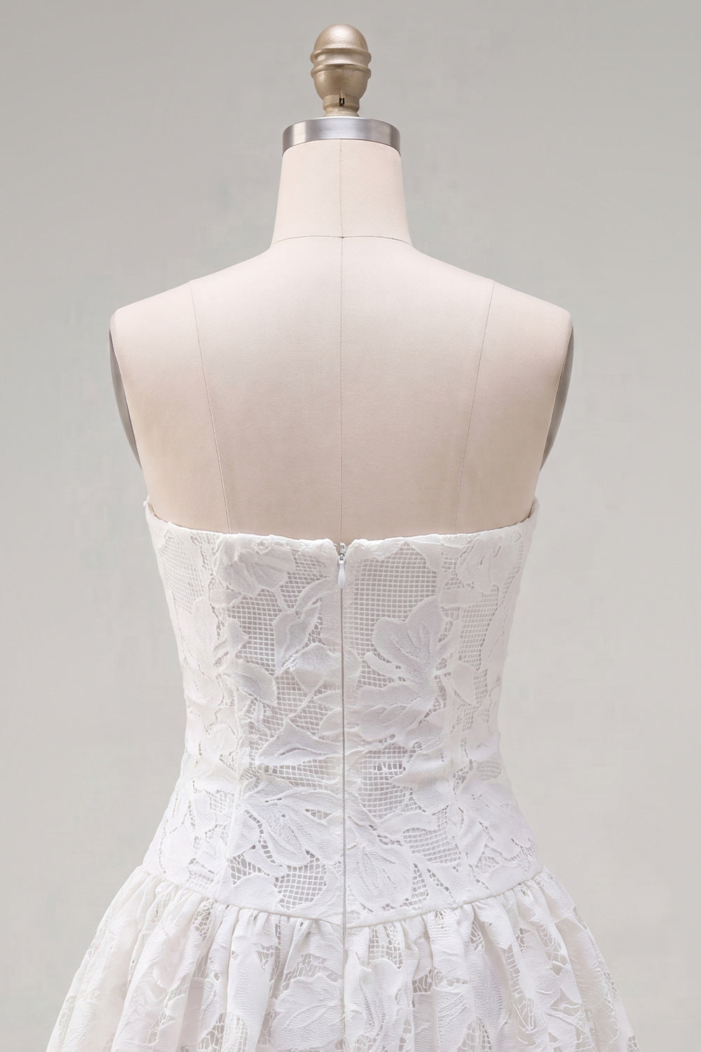 A-Line White Sweetheart Floral Homecoming Dress