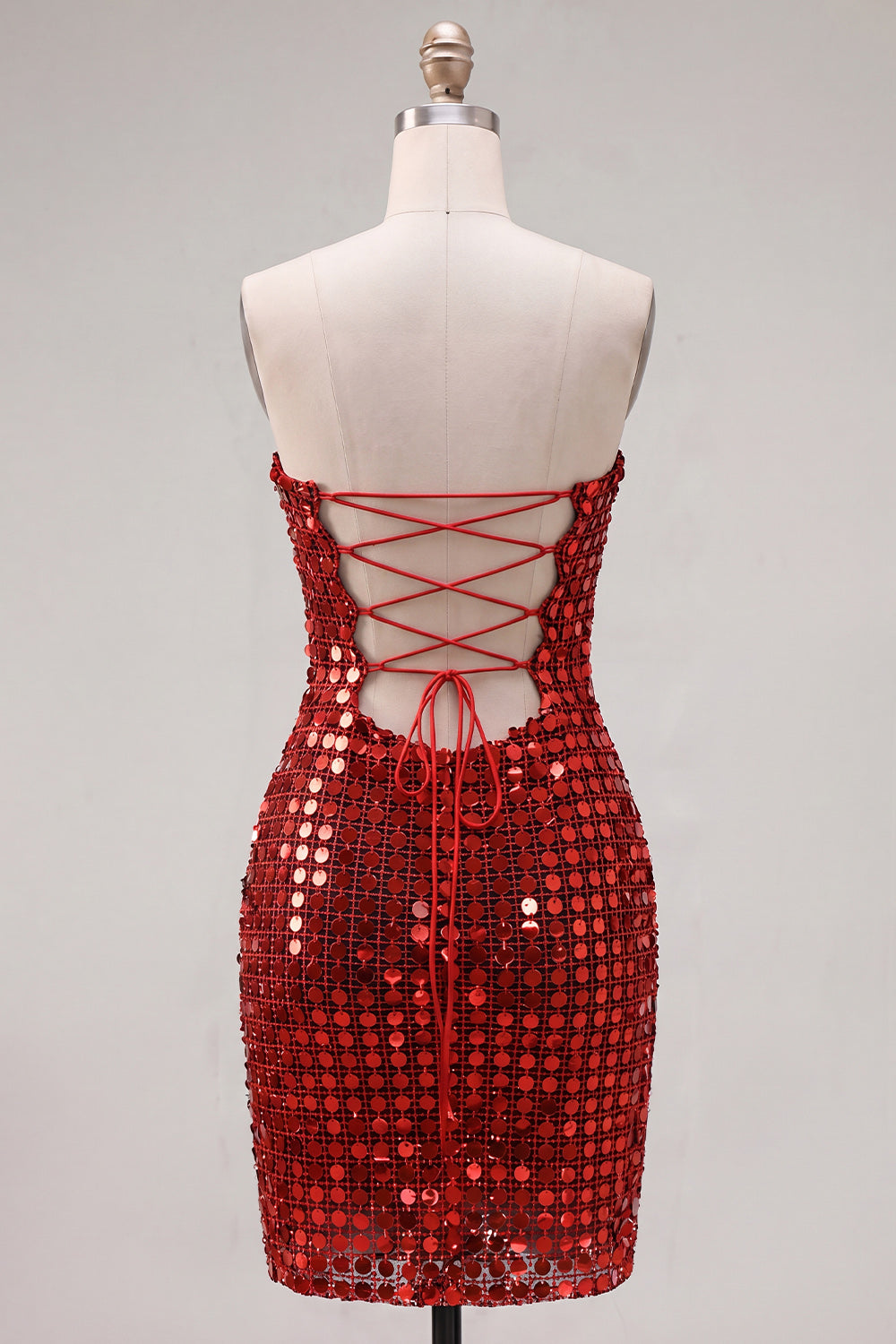 Robe de bal moulante bustier à paillettes dorées scintillantes