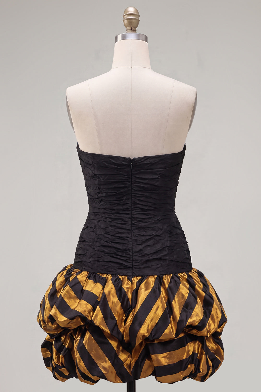 Black Golden Bodycon Sweetheart Homecoming Dress with Ruffles