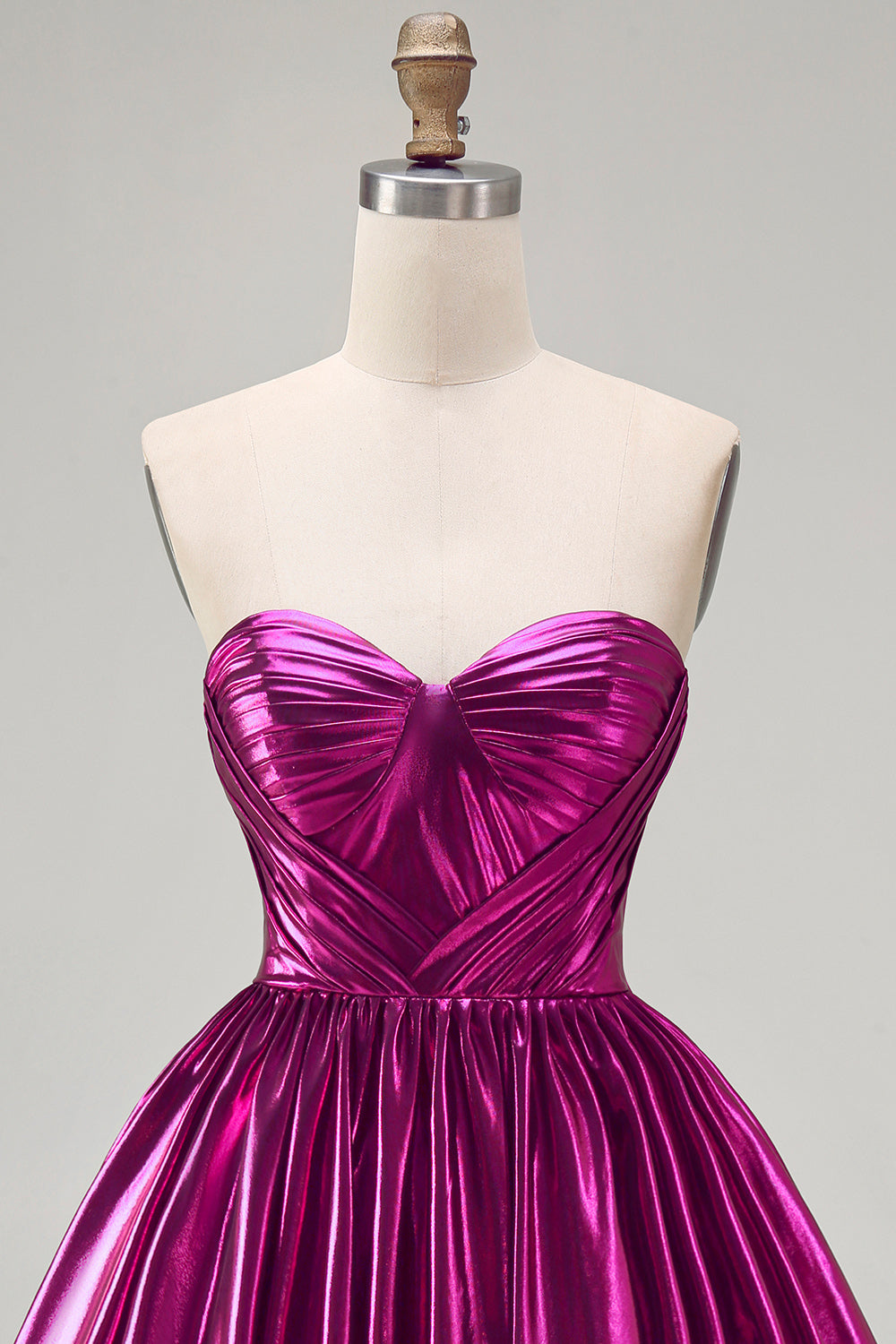 Royal Blue Metallic A-Line Sweetheart Ruched Corset Asymmetrical Homecoming Dress