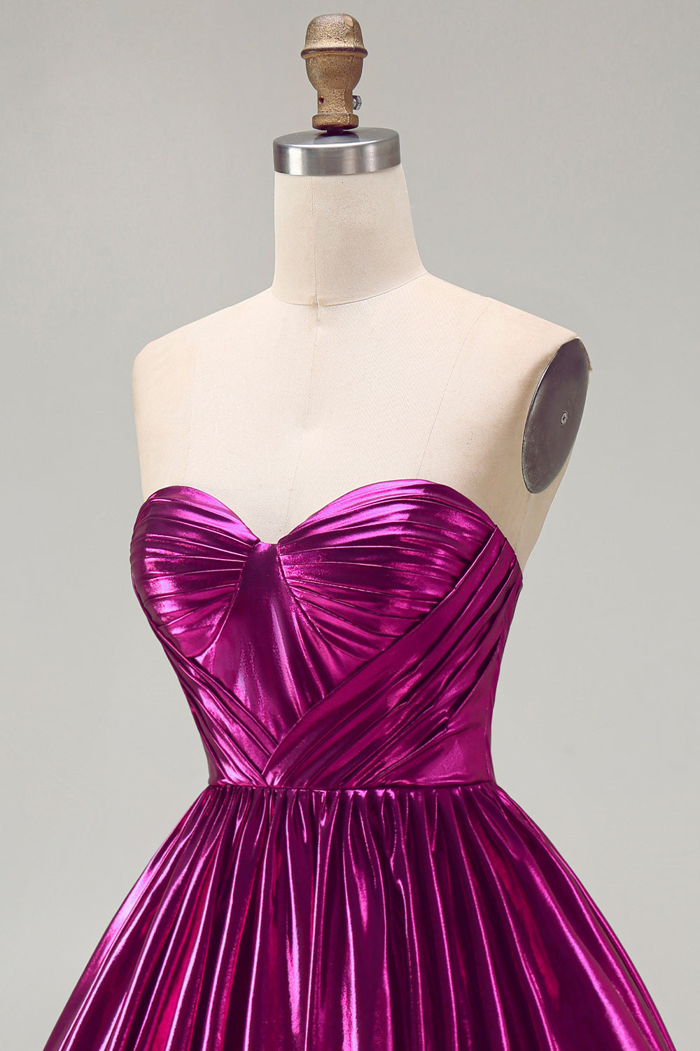 Royal Blue Metallic A-Line Sweetheart Ruched Corset Asymmetrical Homecoming Dress