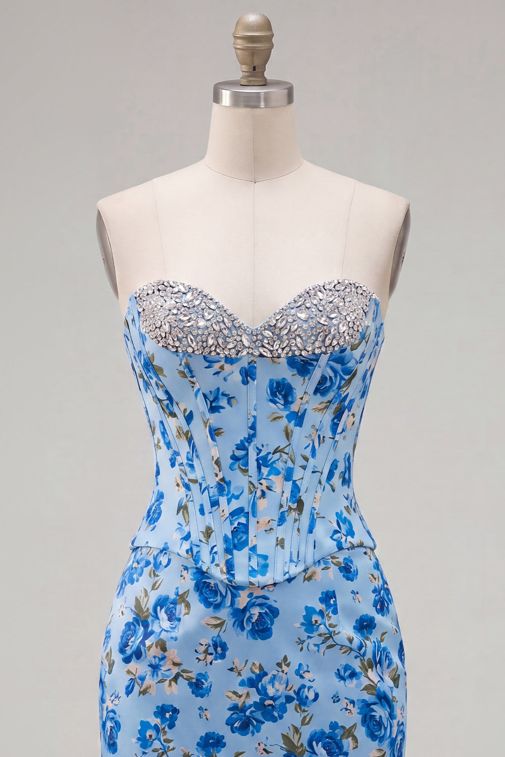Sweetheart Yellow Corset Beaded Floral Tight Homecoming Dress