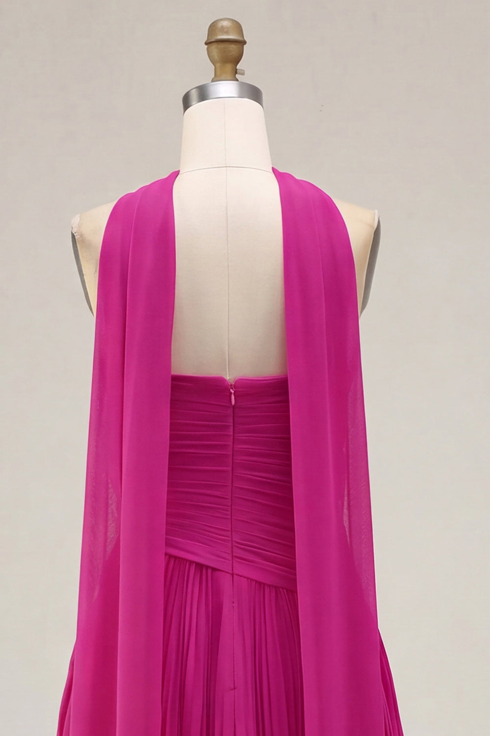 Yellow A-Line Strapless Ruched Pleated Homecoming Dress with Neck Scarf
