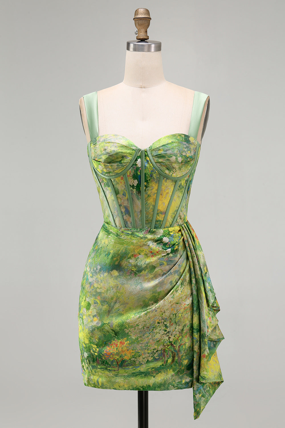 Robe de soirée moulante blush avec corset dos lacé, fronces et ceinture