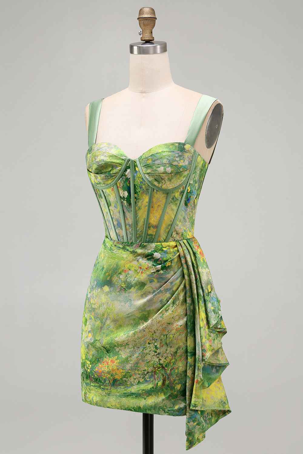 Robe de soirée moulante blush avec corset dos lacé, fronces et ceinture