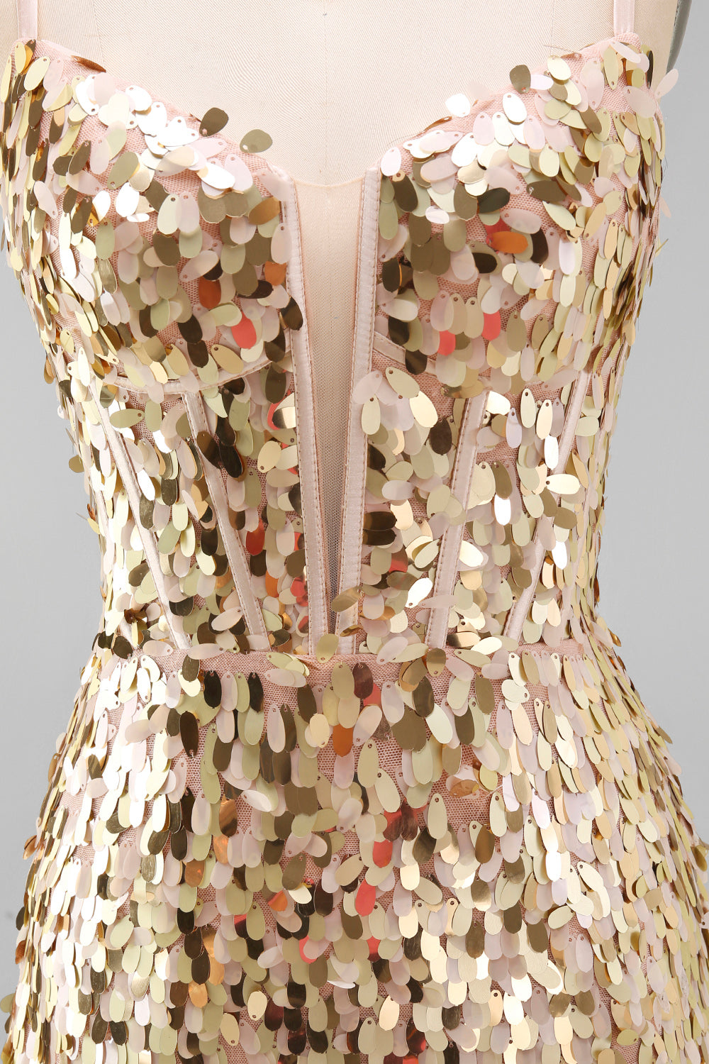 Sparkly Mint Green Bodycon Corset Lace Up Back Sequins Short Homecoming Dress