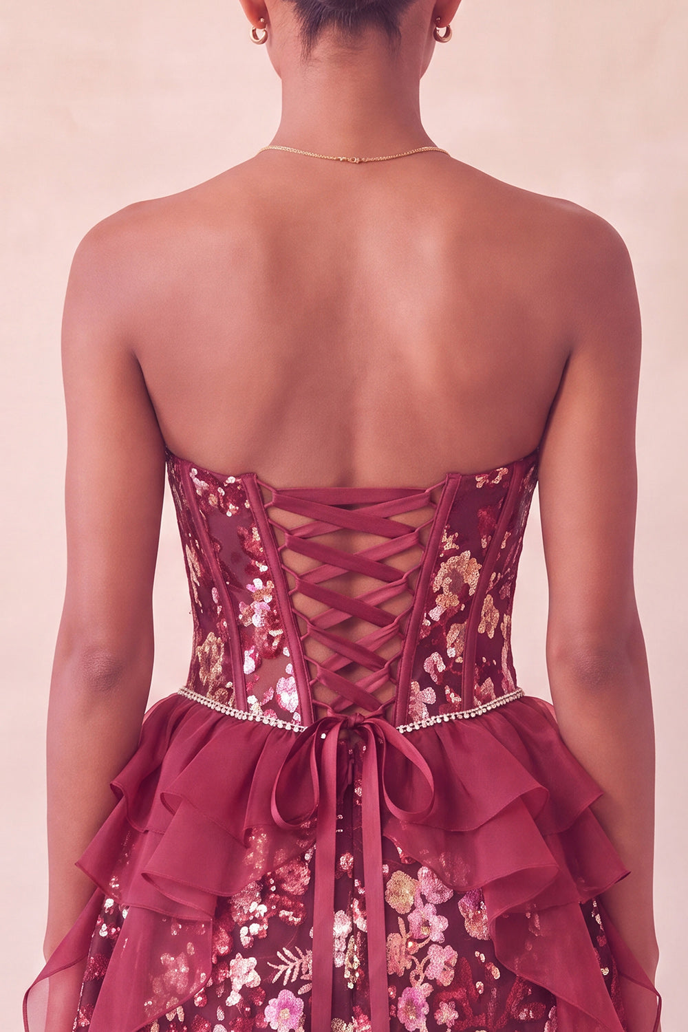 Sage Green Sweetheart Corset A-Line Short Homecoming Dress with Sequins