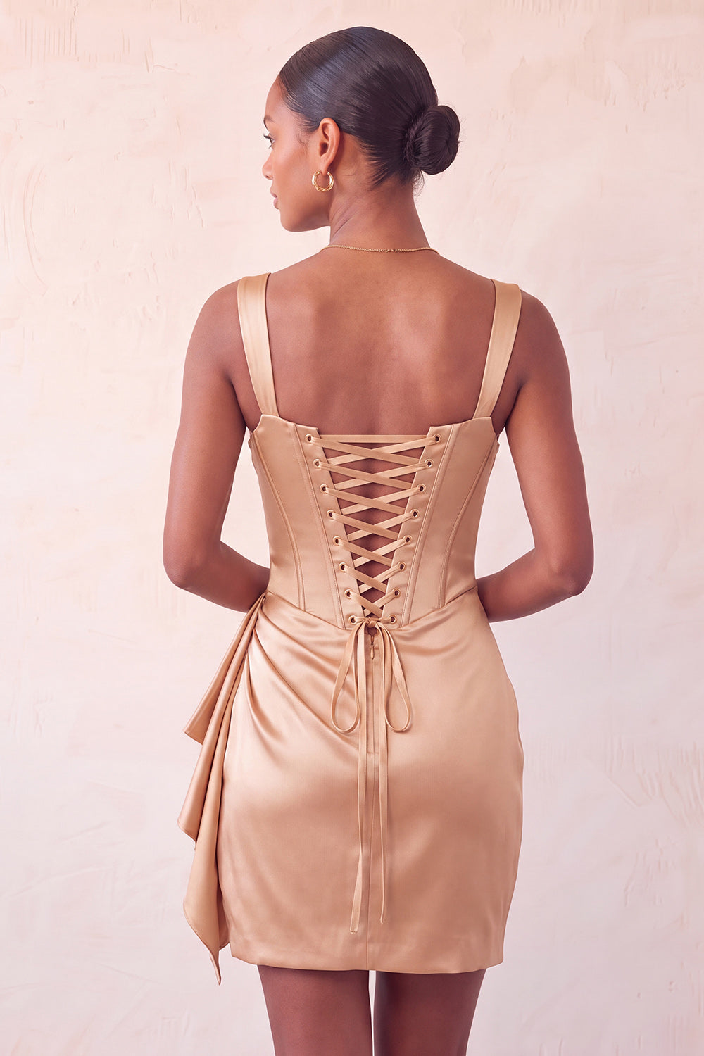 Bodycon Basque Waist Corset Lake Blue Ruched Homecoming Dress with Ruffles