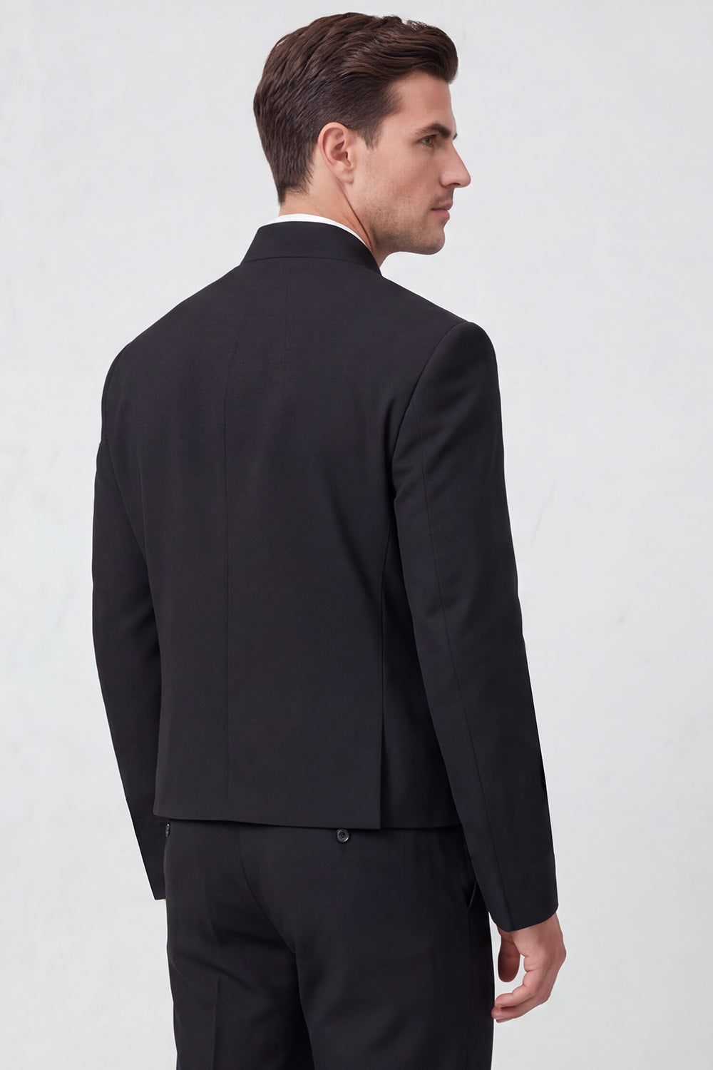 Costume de bal deux pièces noir un bouton pour homme