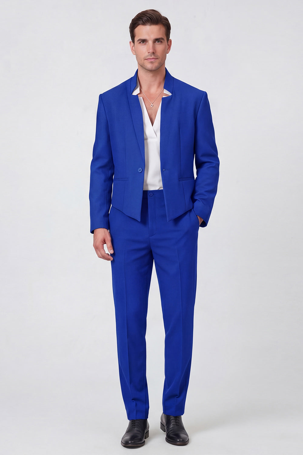 Costume de bal deux pièces noir un bouton pour homme
