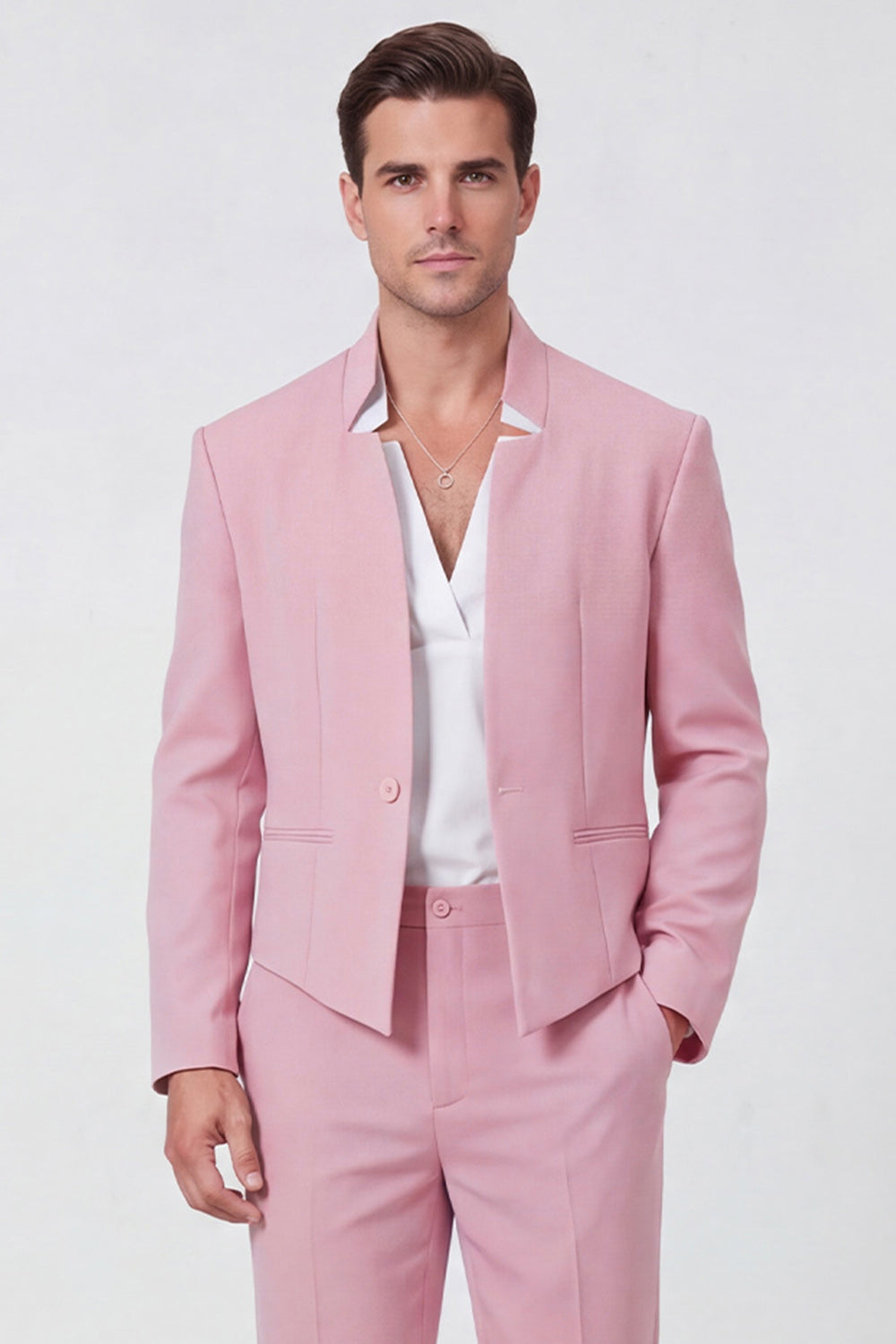 Costume de bal deux pièces noir un bouton pour homme