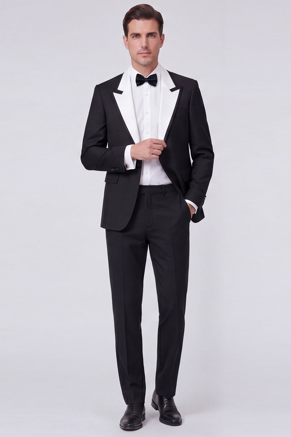 Peak Lapel Red 2-Piece One-Button Men's Prom Suits