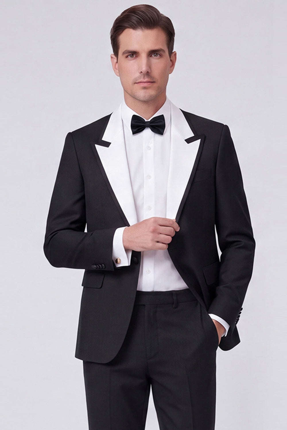 Peak Lapel Red 2-Piece One-Button Men's Prom Suits