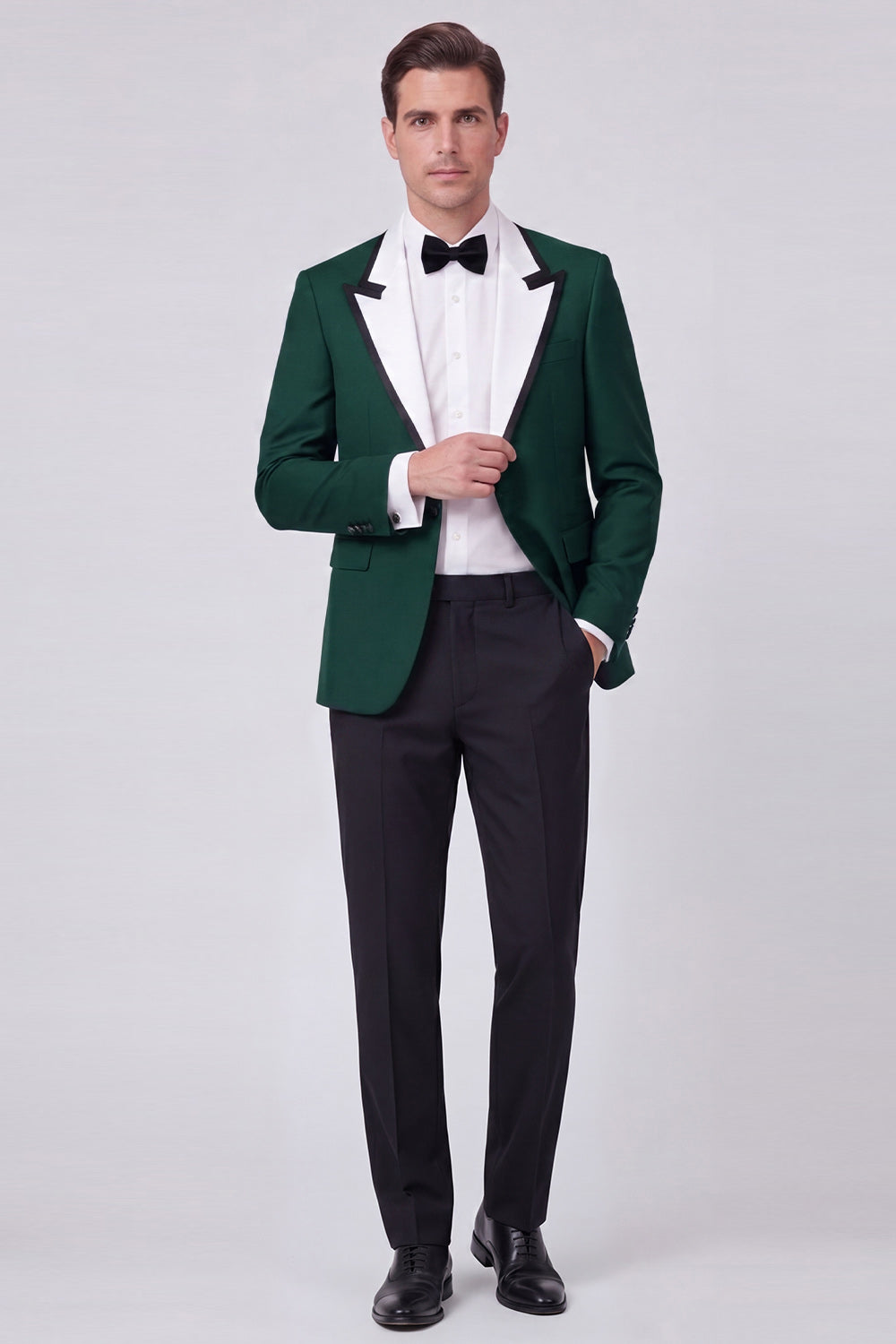 Peak Lapel Red 2-Piece One-Button Men's Prom Suits