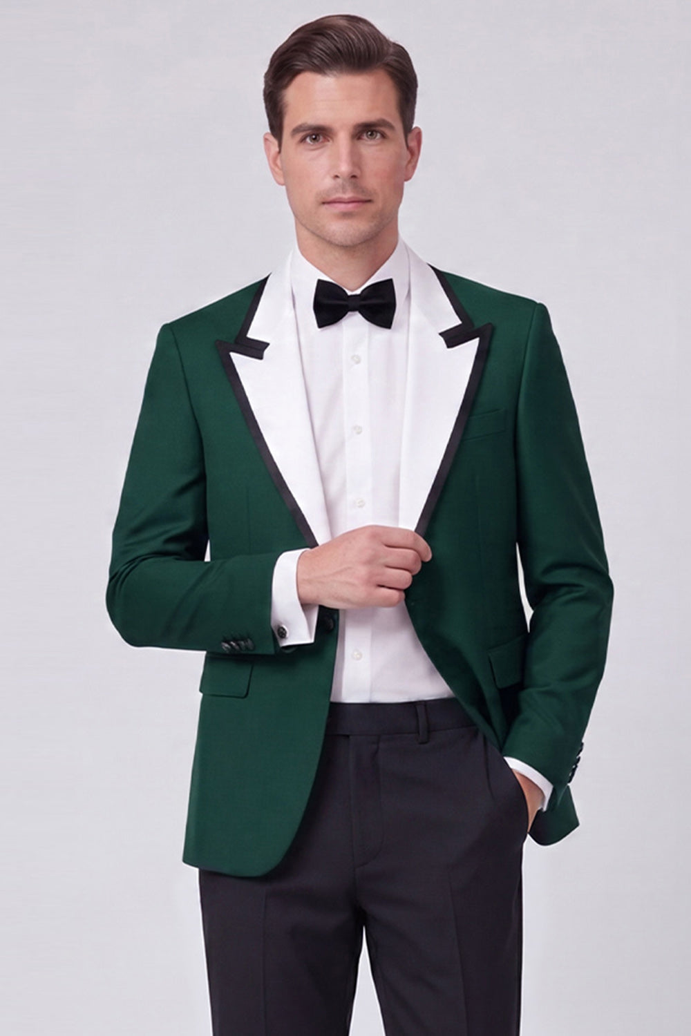 Peak Lapel Red 2-Piece One-Button Men's Prom Suits