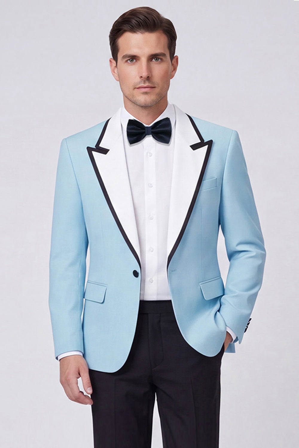 Peak Lapel Red 2-Piece One-Button Men's Prom Suits