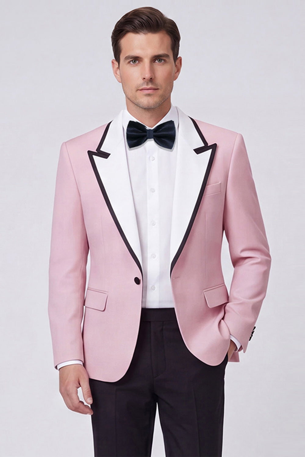 Peak Lapel Red 2-Piece One-Button Men's Prom Suits