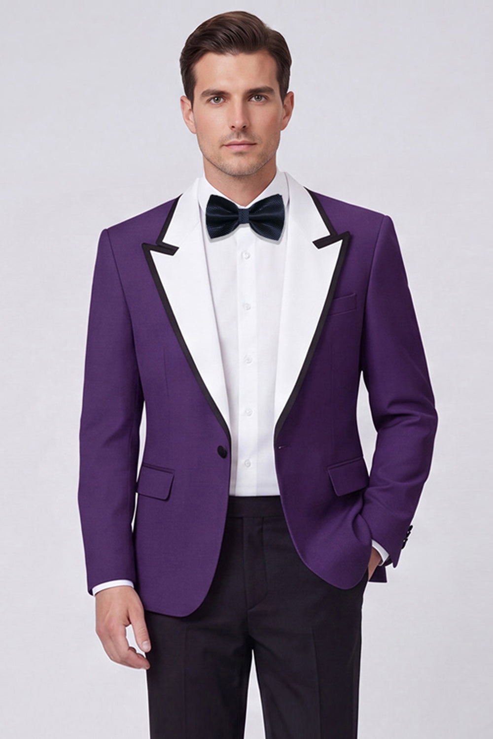Peak Lapel Red 2-Piece One-Button Men's Prom Suits