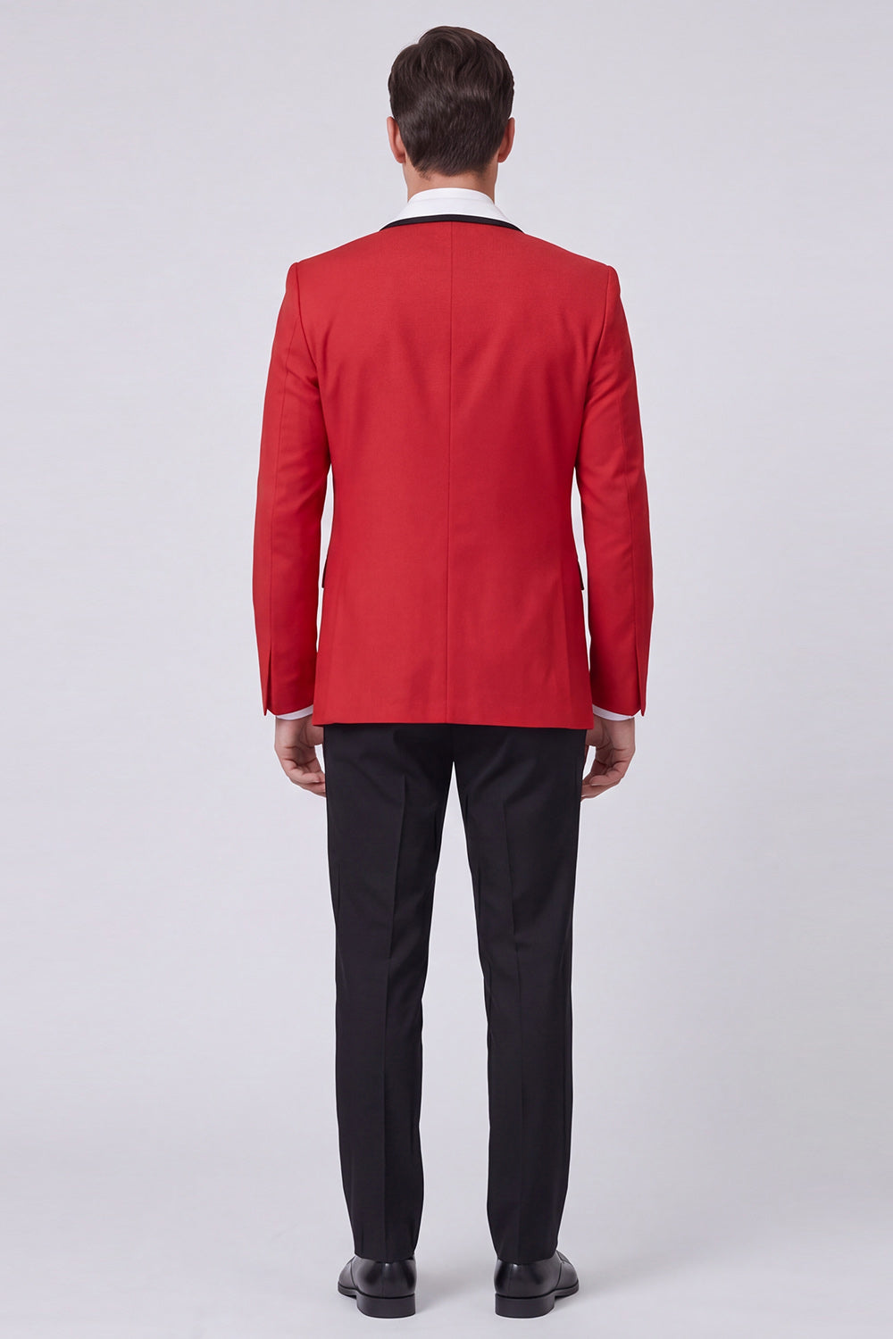 Peak Lapel Red 2-Piece One-Button Men's Prom Suits
