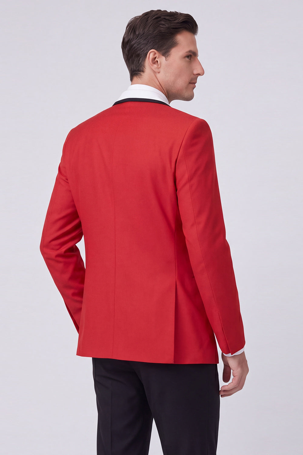 Peak Lapel Red 2-Piece One-Button Men's Prom Suits