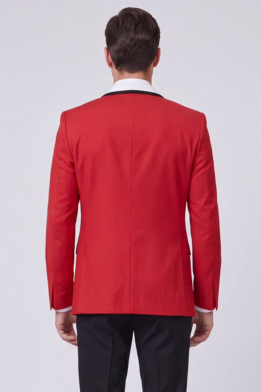 Peak Lapel Red 2-Piece One-Button Men's Prom Suits