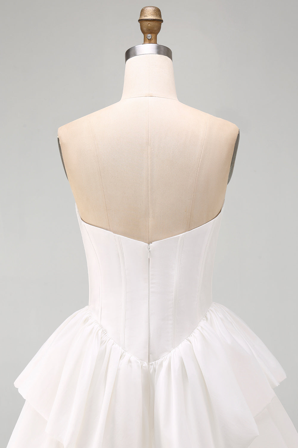 Sweetheart White A-Line Tiered Corset Short Homecoming Dress