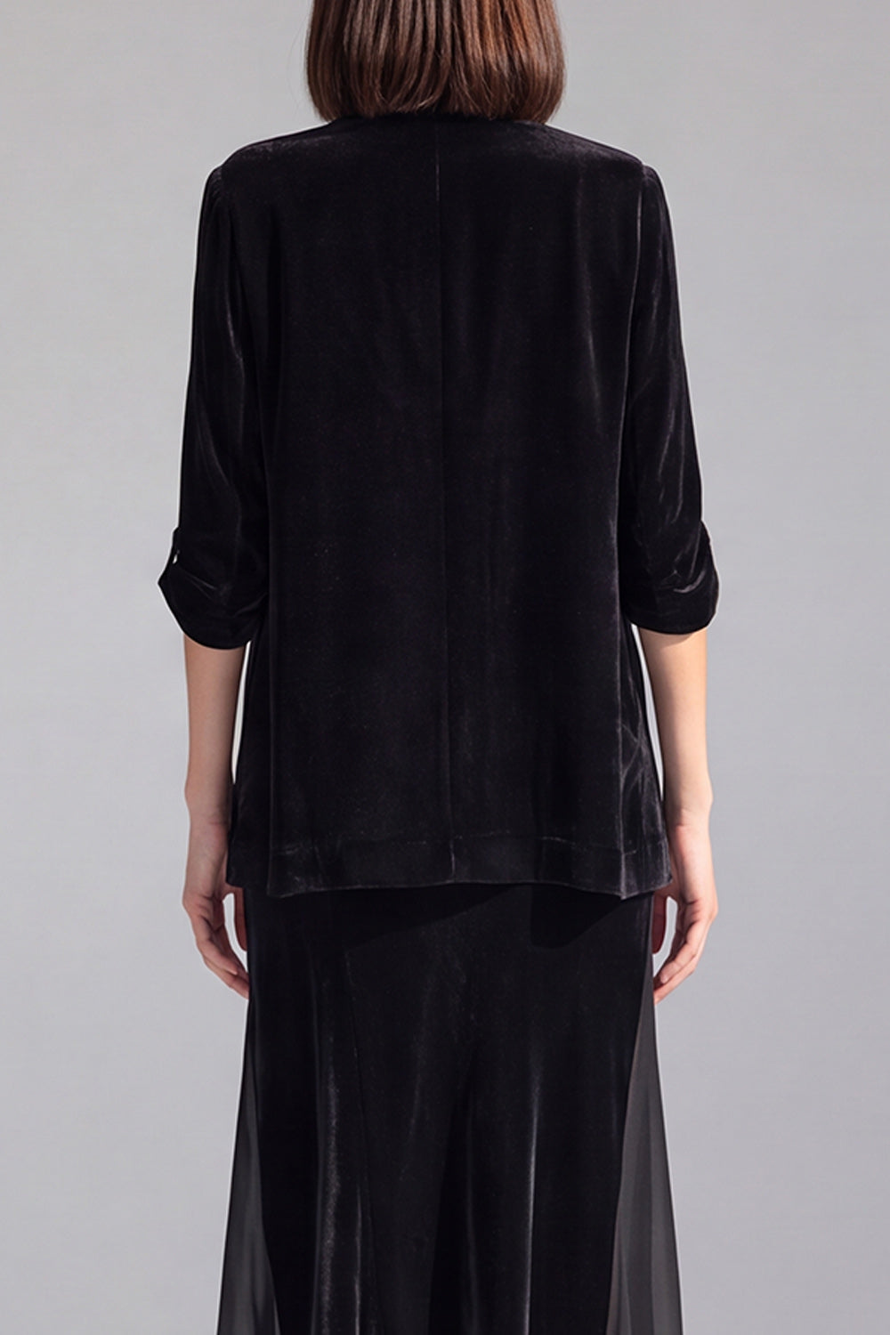 Black Velvet 2-Piece Midi Women Suits