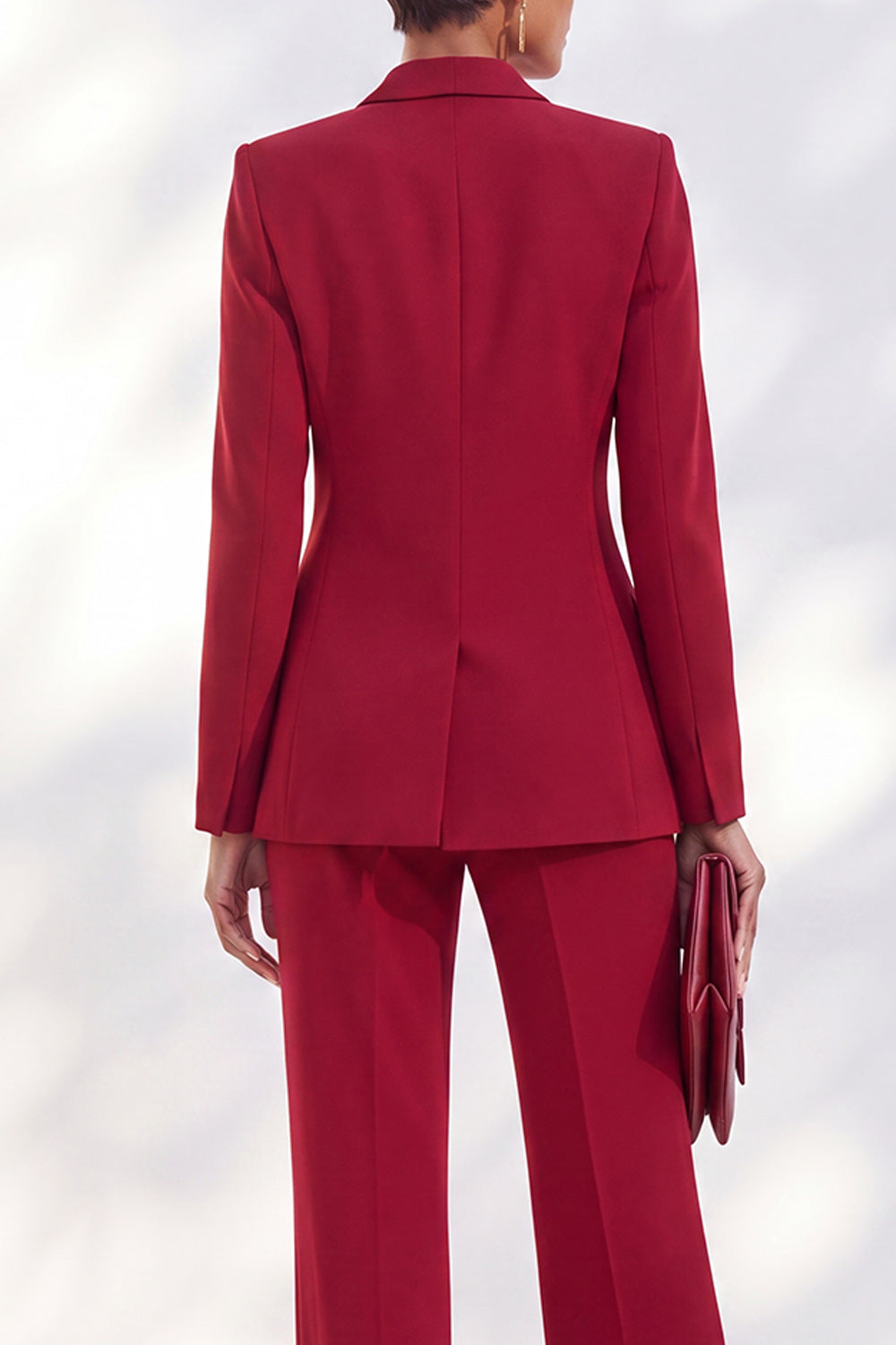 Vintage Acacia Fitted Notched Lapel Long Sleeve Women's Suits