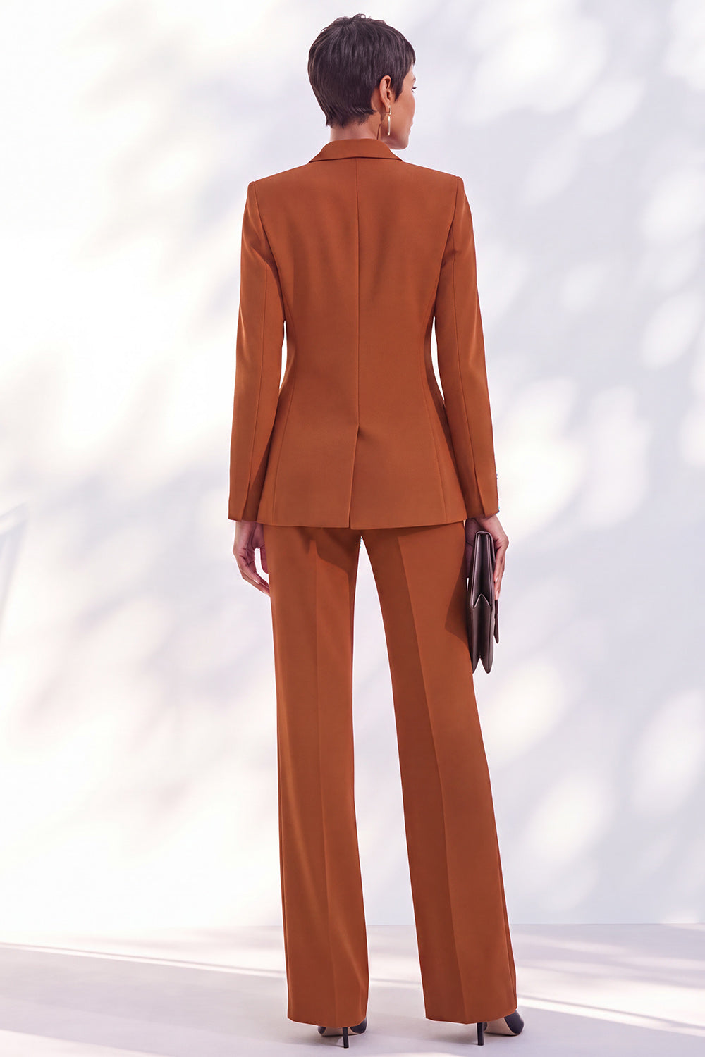 Vintage Acacia Fitted Notched Lapel Long Sleeve Women's Suits